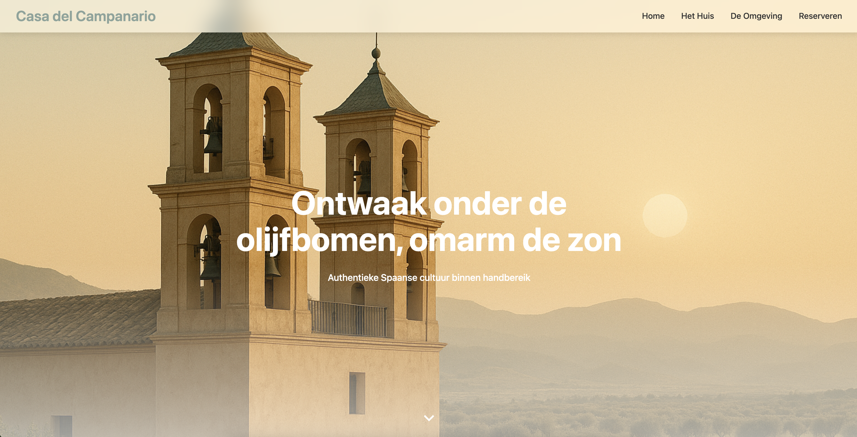 Website Casa Del Campanario, boutique hotel