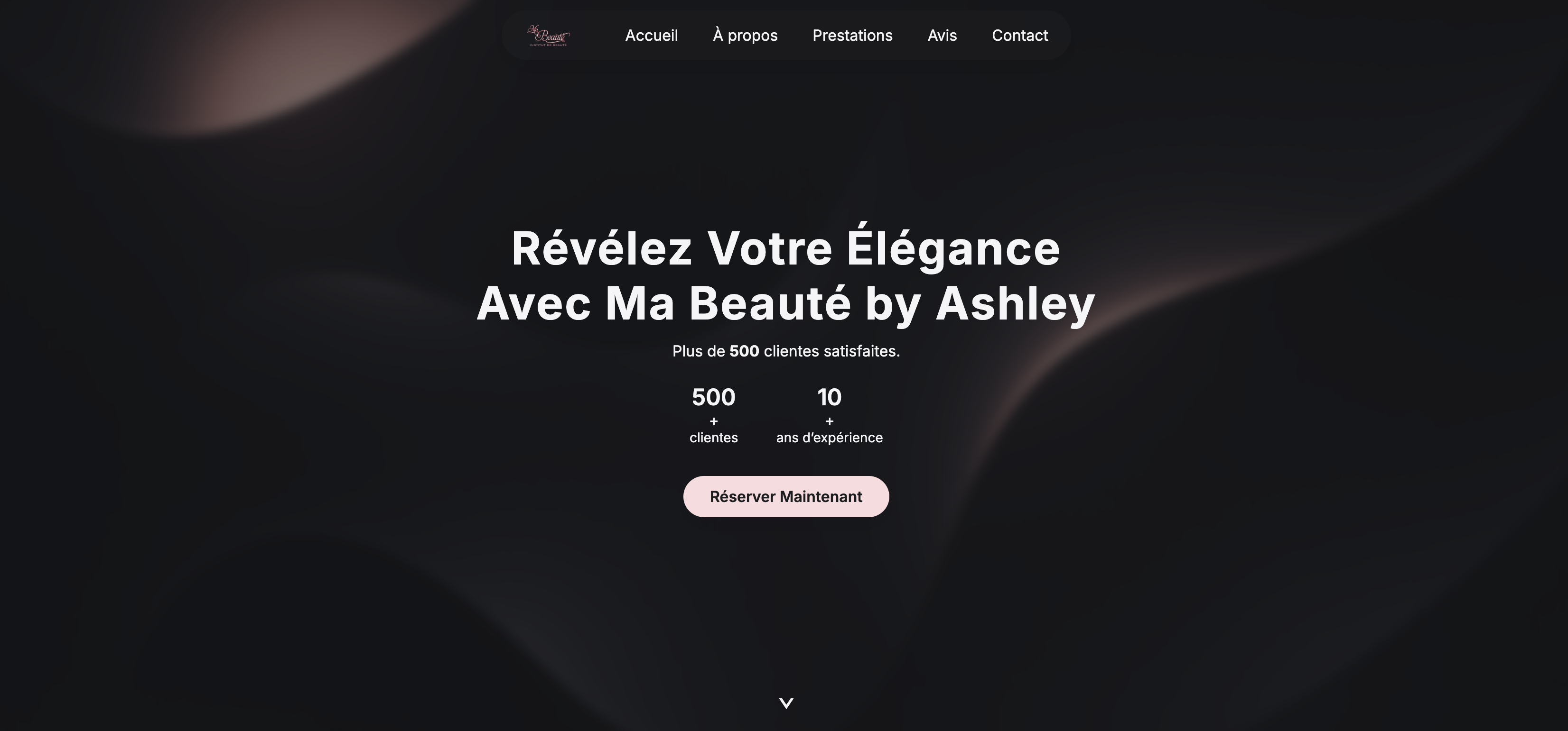 Website Ma Beauté, beauty studio